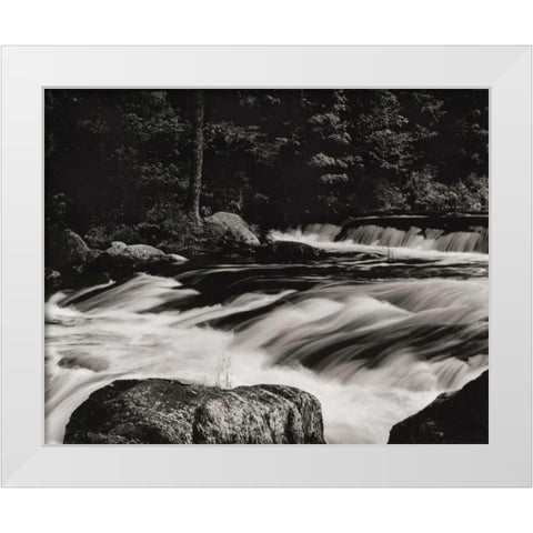 Rushing Waters White Modern Wood Framed Art Print by Aniballi, Brett