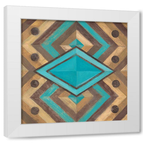 Southwestern Navajo 1 White Modern Wood Framed Art Print by Ioco, Filippo