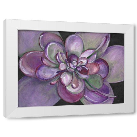 Plum Succulent  White Modern Wood Framed Art Print by Ioco, Filippo