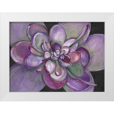 Plum Succulent  White Modern Wood Framed Art Print by Ioco, Filippo