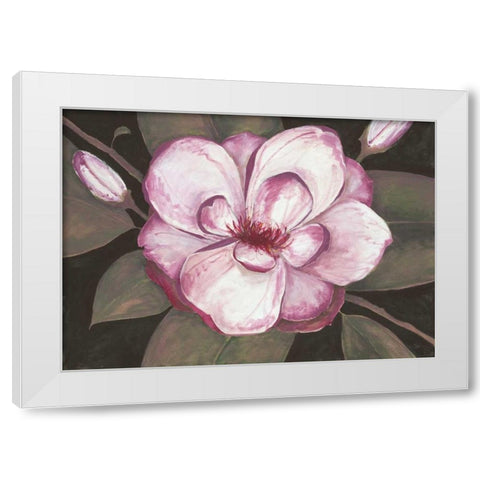 Blushing Magnolia White Modern Wood Framed Art Print by Ioco, Fillippo