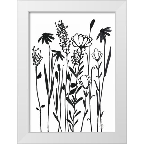 Daytime Garden White Modern Wood Framed Art Print by Ioco, Filippo
