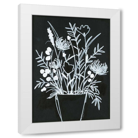 Black and White Bouquet 2 White Modern Wood Framed Art Print by Ioco, Filippo