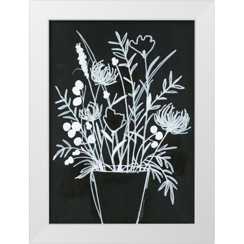 Black and White Bouquet 2 White Modern Wood Framed Art Print by Ioco, Filippo