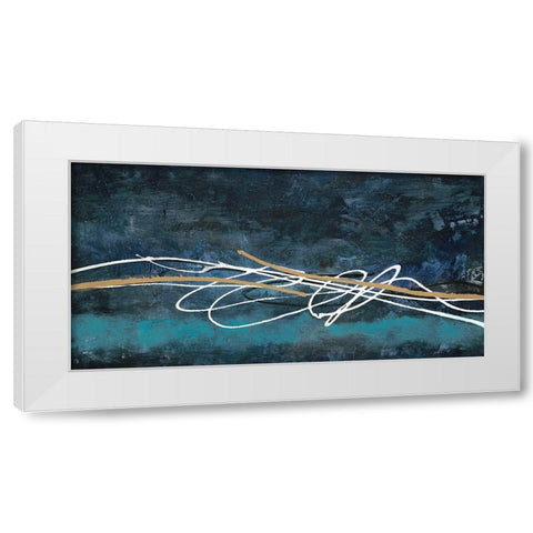 Abstract Scribble White Modern Wood Framed Art Print by Ioco, Filippo