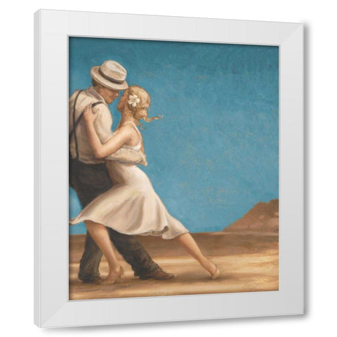 Time to Dance White Modern Wood Framed Art Print by Amber, Zeph