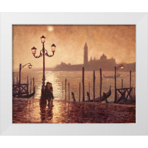 Honeymoon  White Modern Wood Framed Art Print by Amber, Zeph