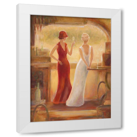 Afternoon Champagne White Modern Wood Framed Art Print by Amber, Zeph