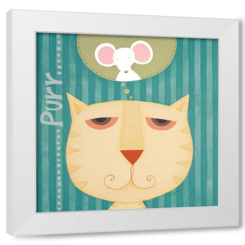 Dreaming of Mice  White Modern Wood Framed Art Print by Shah, Sapna