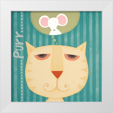 Dreaming of Mice  White Modern Wood Framed Art Print by Shah, Sapna