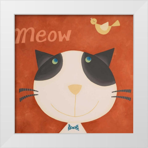 Dreaming of Birds White Modern Wood Framed Art Print by Shah, Sapna