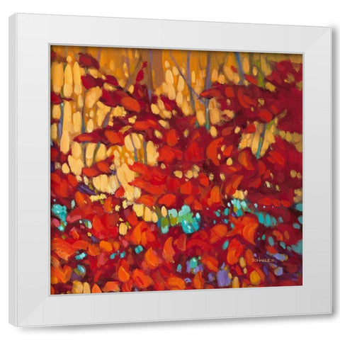Abstract Autumn 2 White Modern Wood Framed Art Print by J., Charles