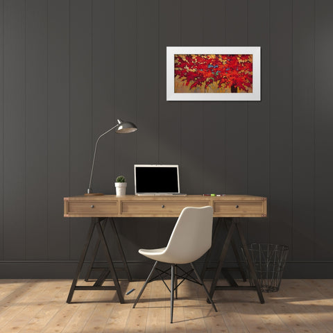 Autumn Light White Modern Wood Framed Art Print by Charles, J.