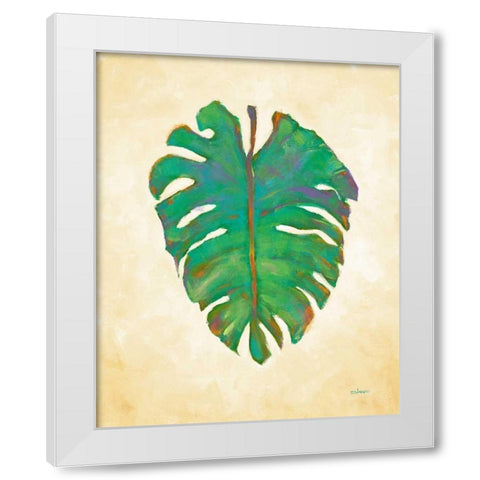 Havana Palm 1 White Modern Wood Framed Art Print by Charles, J.
