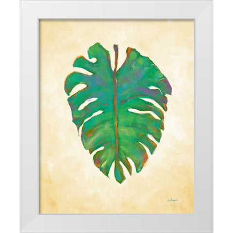 Havana Palm 1 White Modern Wood Framed Art Print by Charles, J.