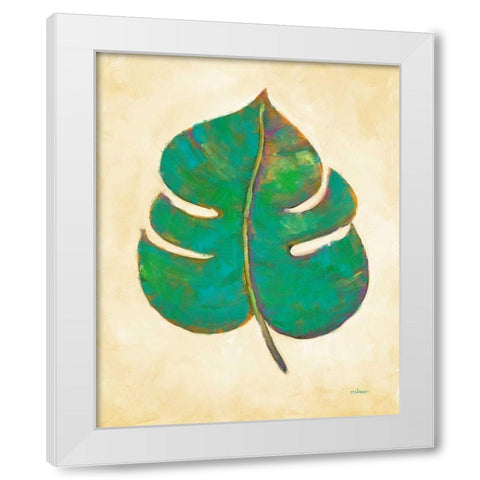 Havana Palm 2 White Modern Wood Framed Art Print by Charles, J.