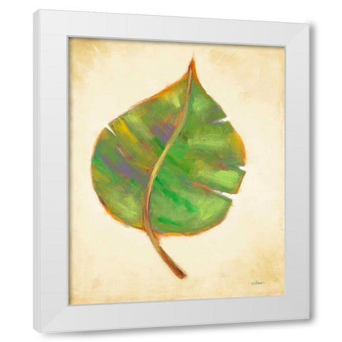 Havana Palm 3 White Modern Wood Framed Art Print by Charles, J.