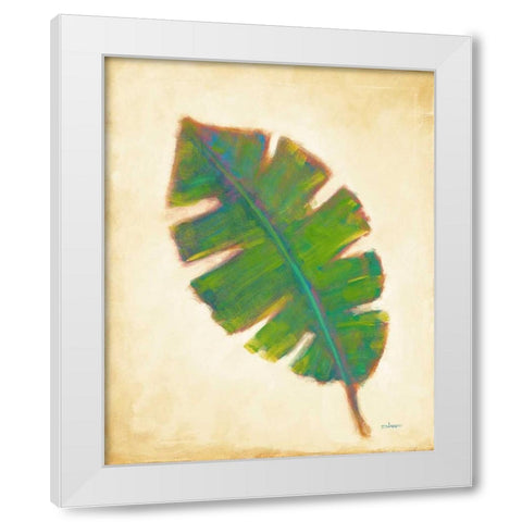 Havana Palm 4 White Modern Wood Framed Art Print by Charles, J.