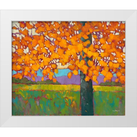 Vibrant Autumn White Modern Wood Framed Art Print by Charles, J.