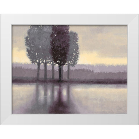 Lilac Creek 1 White Modern Wood Framed Art Print by Wyatt, Norman Jr