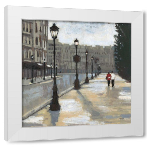 Cloudy Day in Paris 2 White Modern Wood Framed Art Print by Wyatt, Norman Jr.