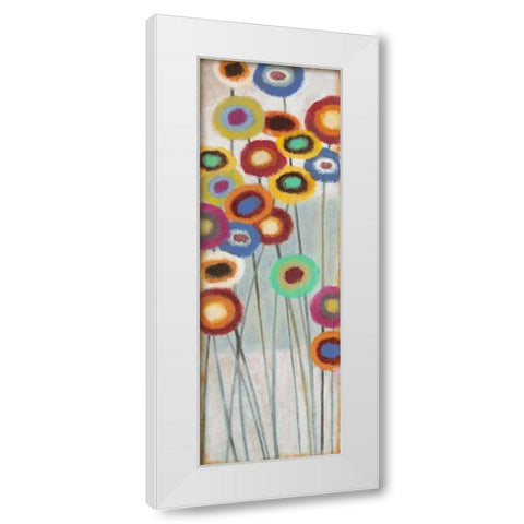 Fun Floral 1 White Modern Wood Framed Art Print by Wyatt, Norman Jr.