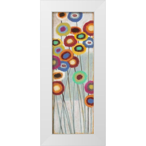 Fun Floral 1 White Modern Wood Framed Art Print by Wyatt, Norman Jr.