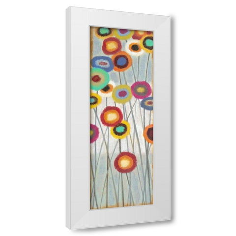 Fun Floral 2 White Modern Wood Framed Art Print by Wyatt, Norman Jr.