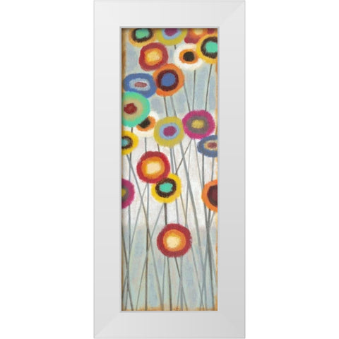 Fun Floral 2 White Modern Wood Framed Art Print by Wyatt, Norman Jr.