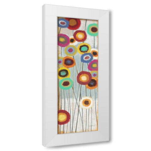 Fun Floral 3 White Modern Wood Framed Art Print by Wyatt, Norman Jr.