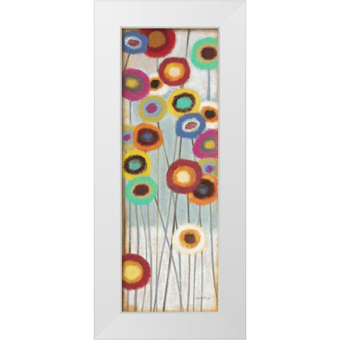 Fun Floral 3 White Modern Wood Framed Art Print by Wyatt, Norman Jr.