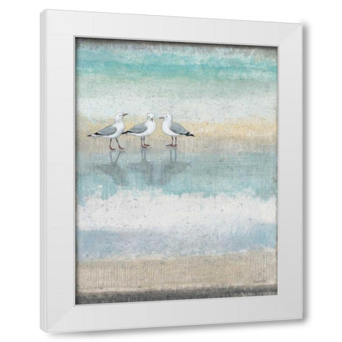 Sea Glass Shore 1 White Modern Wood Framed Art Print by Wyatt, Norman Jr.