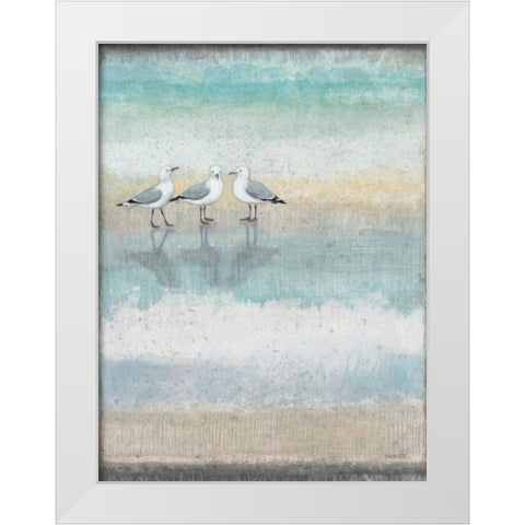 Sea Glass Shore 1 White Modern Wood Framed Art Print by Wyatt, Norman Jr.