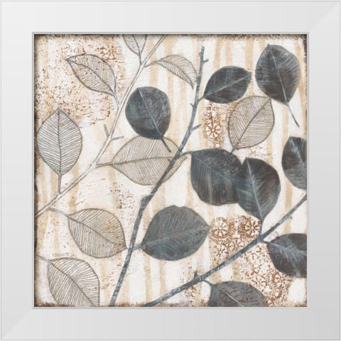Elemental Leaves 1 White Modern Wood Framed Art Print by Wyatt, Norman Jr.