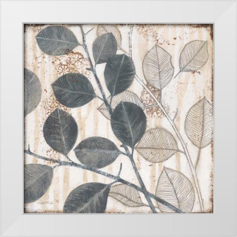 Elemental Leaves 2 White Modern Wood Framed Art Print by Wyatt, Norman Jr.