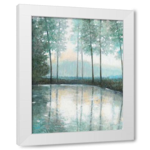 Morning Trees 1 White Modern Wood Framed Art Print by Wyatt, Norman Jr.