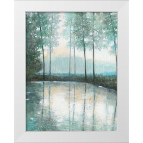 Morning Trees 1 White Modern Wood Framed Art Print by Wyatt, Norman Jr.