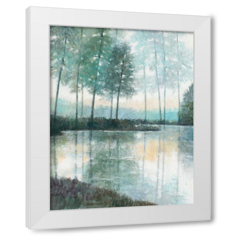 Morning Trees 2 White Modern Wood Framed Art Print by Wyatt, Norman Jr.