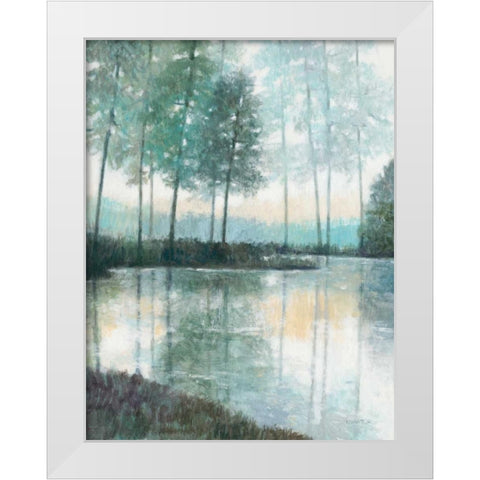 Morning Trees 2 White Modern Wood Framed Art Print by Wyatt, Norman Jr.