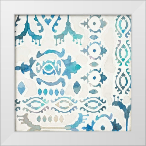 Watercolor Tile 1 White Modern Wood Framed Art Print by Wyatt, Norman Jr.