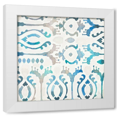 Watercolor Tile 2 White Modern Wood Framed Art Print by Wyatt, Norman Jr.