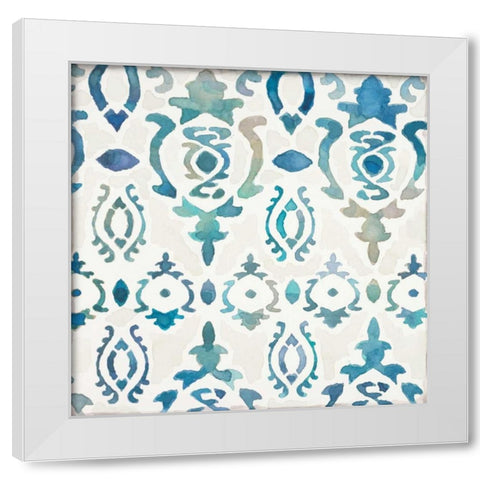 Watercolor Tile 3 White Modern Wood Framed Art Print by Wyatt, Norman Jr.