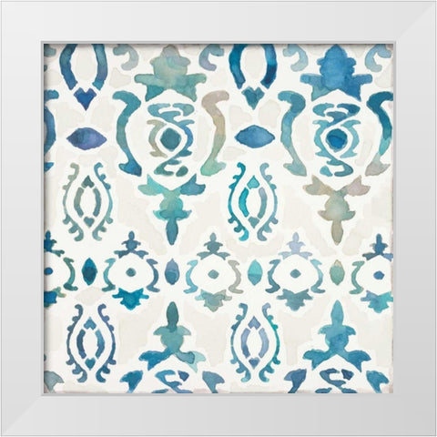 Watercolor Tile 3 White Modern Wood Framed Art Print by Wyatt, Norman Jr.