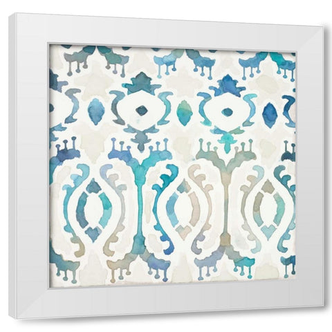 Watercolor Tile 4 White Modern Wood Framed Art Print by Wyatt, Norman Jr.