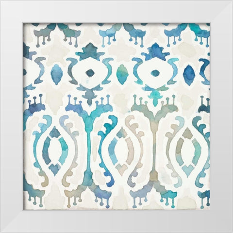 Watercolor Tile 4 White Modern Wood Framed Art Print by Wyatt, Norman Jr.