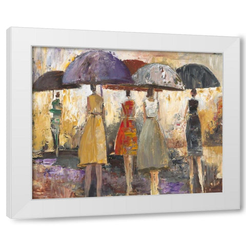 Spring Showers 2 White Modern Wood Framed Art Print by Taylor, Marc