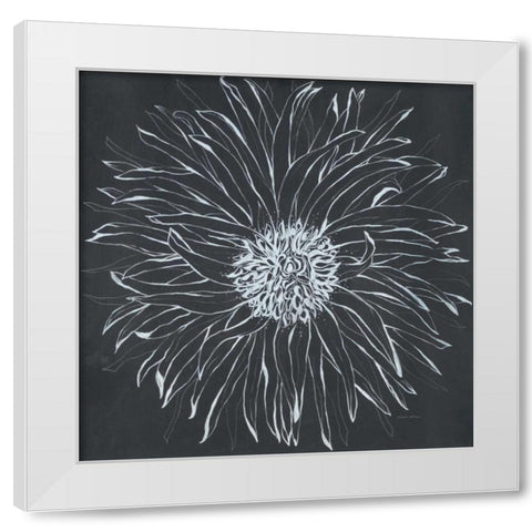 Chalk Bloom 1 White Modern Wood Framed Art Print by Adams, Connor