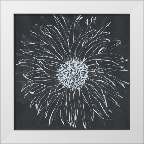 Chalk Bloom 1 White Modern Wood Framed Art Print by Adams, Connor
