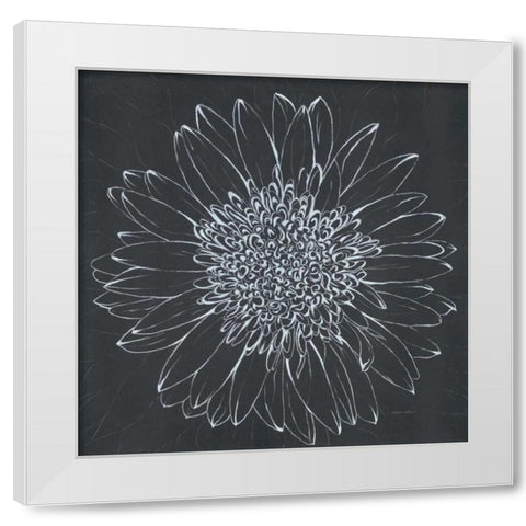 Chalk Bloom 2 White Modern Wood Framed Art Print by Adams, Connor