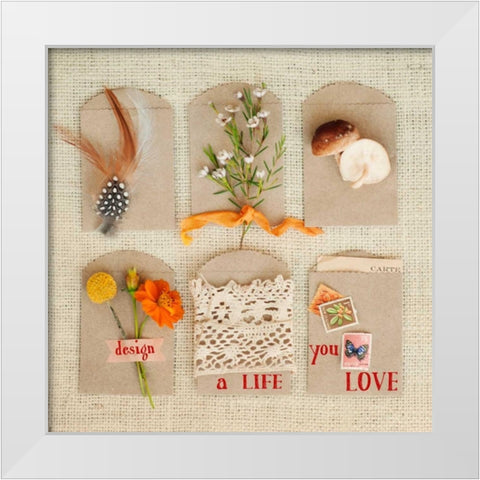 Design a Life You Love White Modern Wood Framed Art Print by Mandy Lynne Photography